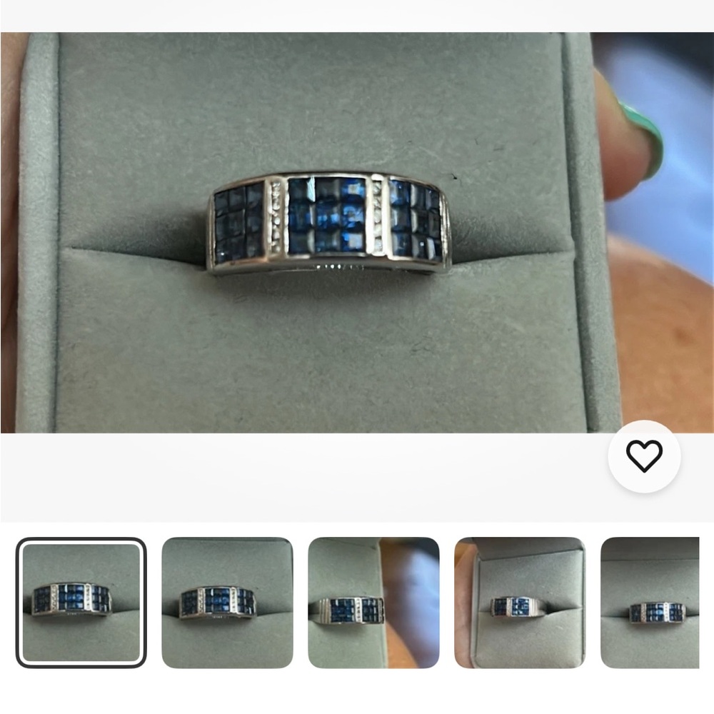 Sterling Silver Blue Sapphire Ring